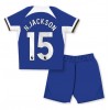 Chelsea Nicolas Jackson #15 Hjemmedraktsett Barn 2023-24 Kortermet (+ korte bukser)